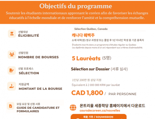 Appel à candidatures : Programme de Bourses Globales Samyang Wondong 2026